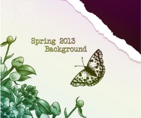 Vintage Spring floral background 27