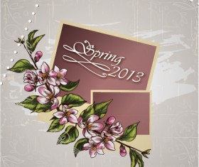 Vintage Spring floral background 28