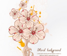 Vintage Spring floral background 33