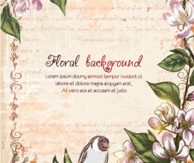 Vintage Spring floral background 35