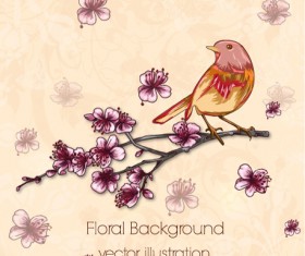 Vintage Spring floral background 36