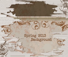 Vintage Spring floral background 37