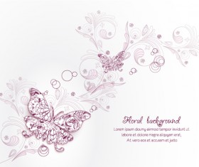 Vintage Spring floral background 41
