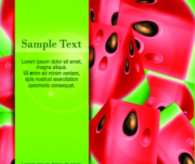 Watermelon background vector graphic 01