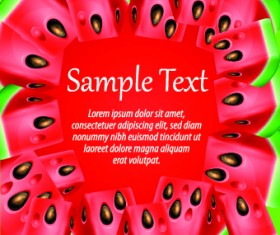 Watermelon background vector graphic 02