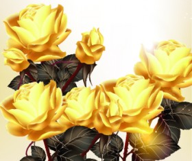 Vintage rose wedding Invitation cards vector 04