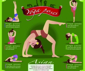 Yoga poses vector design elements 01