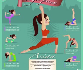 Yoga poses vector design elements 02