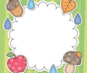 Cute baby backgrounds vector 05