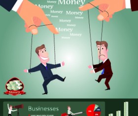Business money infographics vector 01