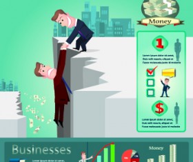 Business money infographics vector 04