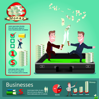 Business money infographics vector 05
