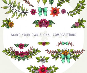 Flower decor illustration vector 04