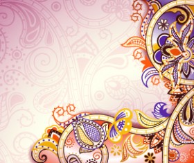 Floral decorative pattern background 02