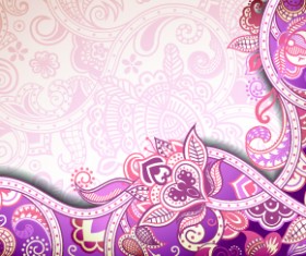 Floral decorative pattern background 04