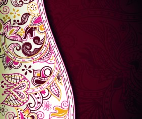 Floral decorative pattern background 05