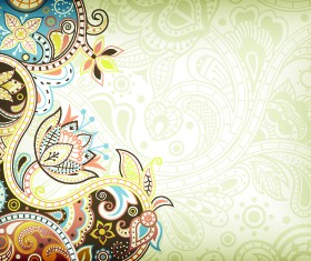 Floral decorative pattern background 06