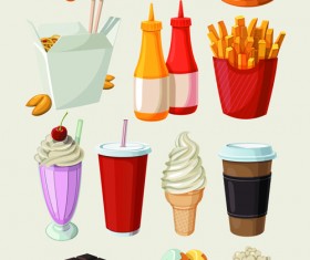 Set of food icons vectors 01