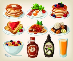 Set of food icons vectors 03