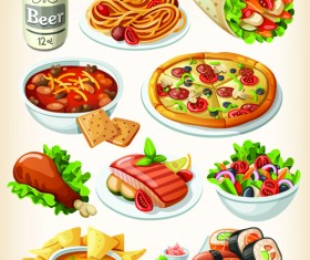 Set of food icons vectors 05