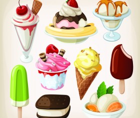 Set of food icons vectors 06