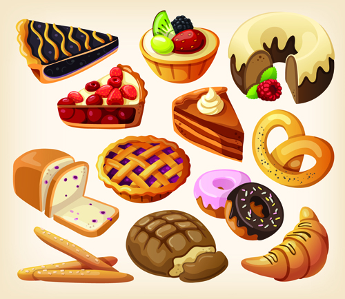 Set of food icons vectors 07