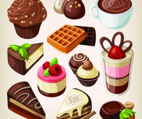 Set of food icons vectors 08