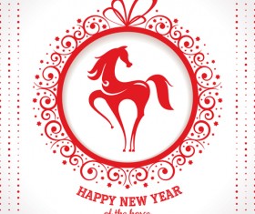 2014 Horse New Year design vecotr 01