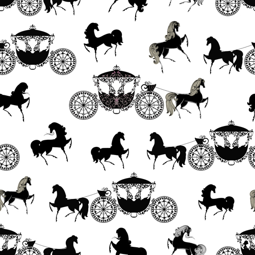 2014 Horses Seamless Patterns vector 03