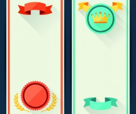 Medals objects design vector 03