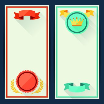 Medals objects design vector 03