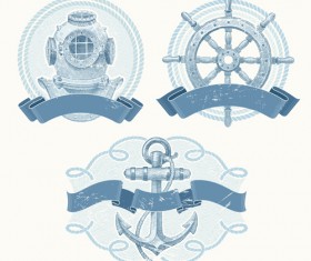 Hand drawn nautical objects vector 01