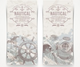 Hand drawn nautical objects vector 03