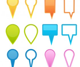 Shiny navigation Icons vector 01