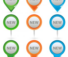 Shiny navigation Icons vector 02