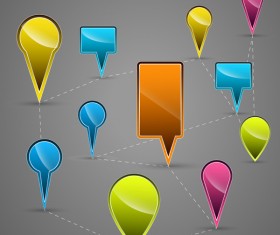 Shiny navigation Icons vector 03