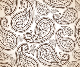 Ornate paisley pattern vector 02