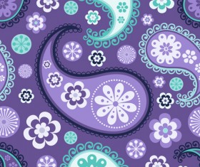 Ornate paisley pattern vector 03
