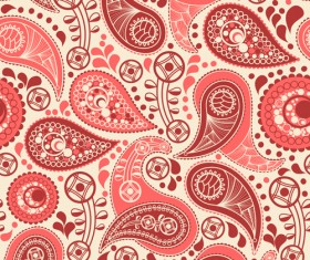 Ornate paisley pattern vector 05