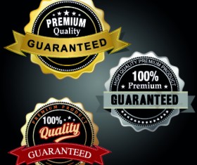 Vintage round premium quality label vector 02