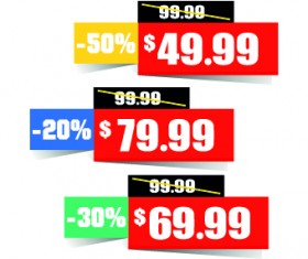 price sticker design vector 03