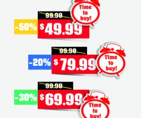 price sticker design vector 05