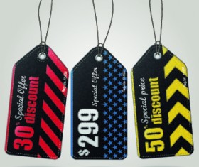 Vintage cardboard sale tags vector 10