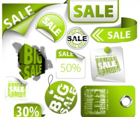 Sale stickers creative vector 01