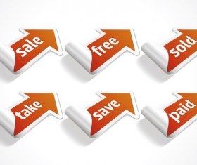 Sale stickers creative vector 02