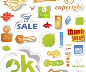 Sale stickers creative vector 03