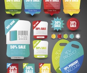 Sale stickers creative vector 05
