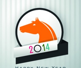 2014 New Year design elements vectors 01