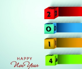 New Year 2014 vector graphics 01