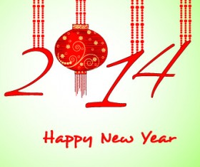 New Year 2014 vector graphics 03